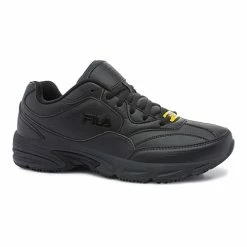 Best Sale 😉 Athletic 👟 Sneakers Mens Fila On The Job Slip Resistant 👟 Sneakers - Black 🥰