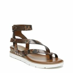 Hot Sale 😍 Franco-Sarto 👩 Womens Franco Sarto L-Daven Snakeskin Flip Flop 🩴 Sandals 🧨